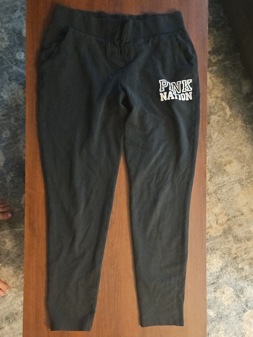 PINK Victoria's Secret Black 'PINK NATION' Girls' Joggers